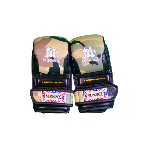 MMA Gloves - MGM05 premium training gloves with camo design for comfort and protection during sparring.